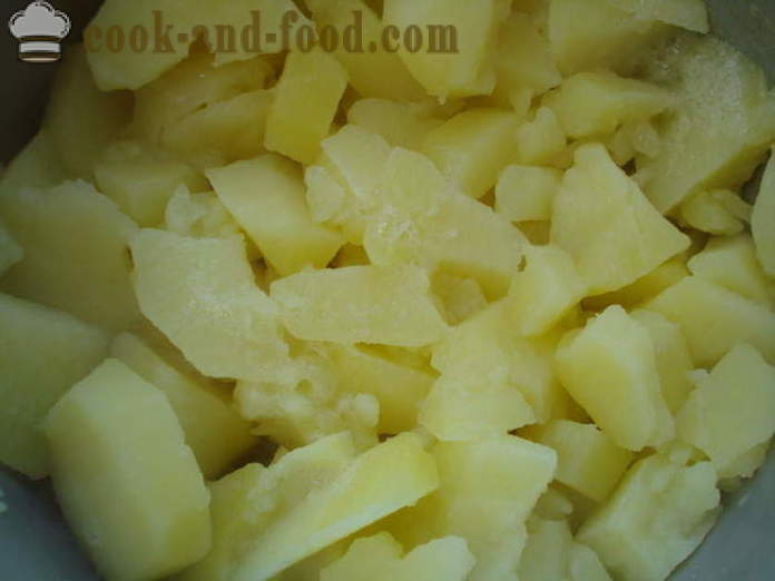 Füllung für Teigtaschen mit Kartoffeln - wie man für Knödel und Kartoffeln Füllung, mit einem Schritt für Schritt Rezept Fotos