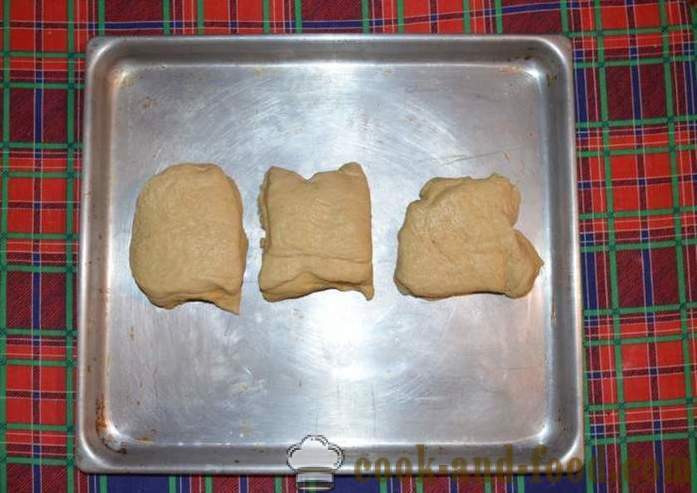 Süße Brötchen - Zopf mit Marmelade, wie Muffins zu Hause, Schritt für Schritt Rezept Fotos zu machen