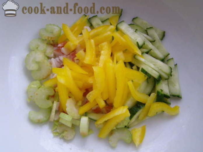 Schnellsalat mit Speck - wie schnell und lecken Salat, einen Schritt für Schritt Rezept Fotos zu machen
