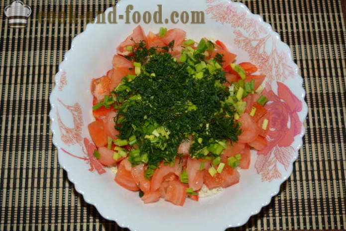 Salat mit Chinakohl, Tomaten und Paprika - wie einen Salat aus Chinakohl, einen Schritt für Schritt Rezept Fotos vorzubereiten