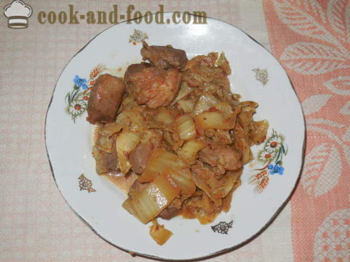 Schweinefleisch mit Kimchi in Koreanisch - Kimchi als Braten mit Fleisch, Schritt für Schritt Rezept Fotos
