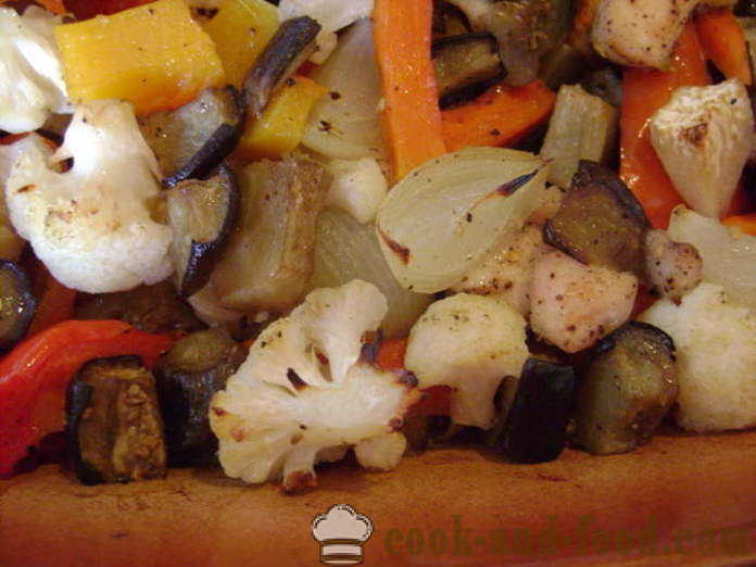 Hähnchenfilet mit Gemüse im Ofen - wie Huhn mit Gemüse zu kochen, einen Schritt für Schritt Rezept Fotos
