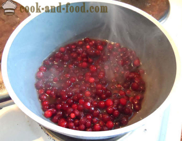 Köstliche Cranberry-Gelee - wie man Cranberry-Gelee mit Gelatine zu machen, einen Schritt für Schritt Rezept Fotos