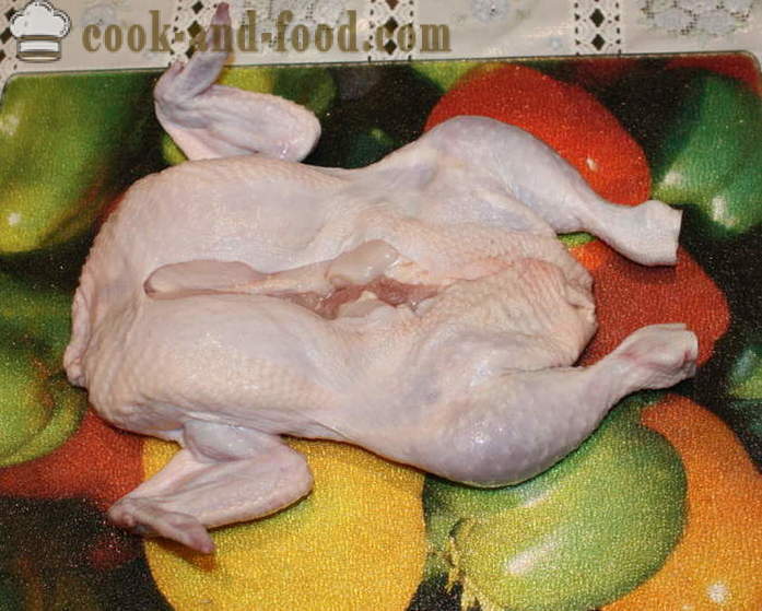 Huhn gefüllt Pfannkuchen im Ofen - wie man kocht ein Huhn gefüllte Pfannkuchen ohne Knochen, einen Schritt für Schritt Rezept Fotos