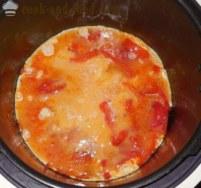 Omelette mit Tomaten in multivarka - wie ein Omelett in multivarka kochen, Schritt für Schritt Rezept Fotos