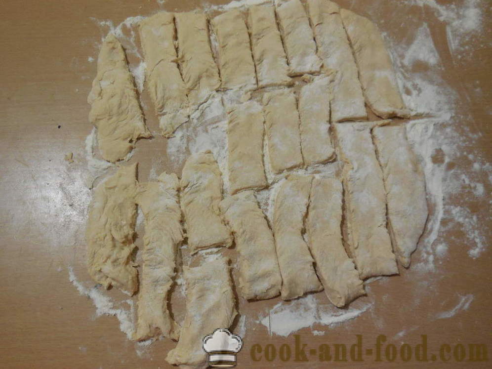 Cookies Kartoffelbrei - wie ein Kartoffelstäbchen im Ofen backen, mit einem Schritt für Schritt Rezept Fotos