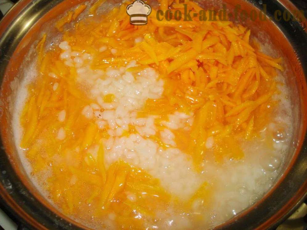 Kürbis Brei aus Reis und Sonnenblumenkernen - wie man einen köstlichen Kürbis Brei zu kochen, einen Schritt für Schritt Rezept Fotos
