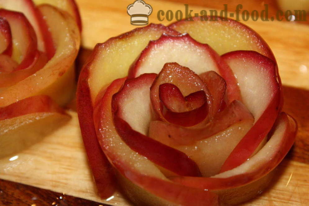 Rezept von Äpfeln stieg - wie Apfelkuchen Rosen, Schritt für Schritt Rezept Fotos zu machen