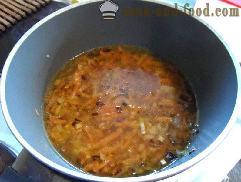 Kürbissuppe mit Sahne und Fleisch - wie eine leckere Kürbissuppe zu kochen, mit Sahne, mit einem Schritt für Schritt Rezept Fotos