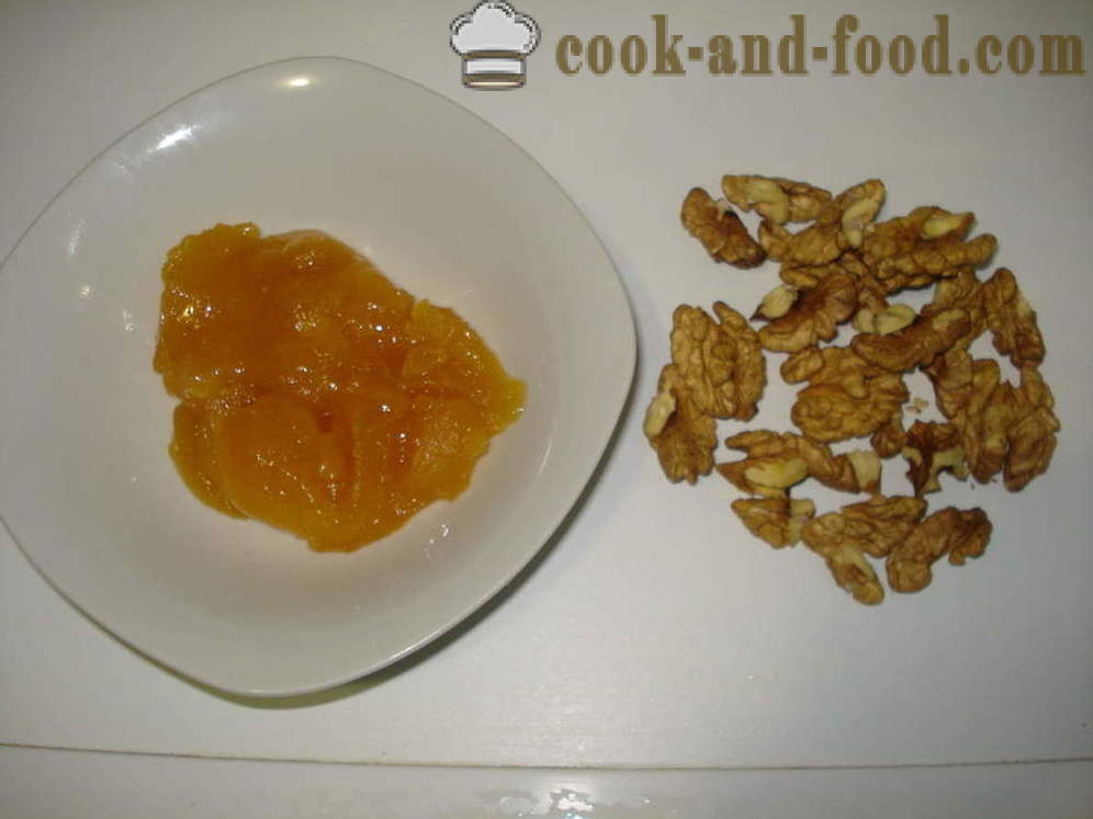 Offene Kürbiskuchen mit Nüssen und Honig - wie Kürbiskuchen in dem Ofen, um zu kochen, mit einem Schritt für Schritt Rezept Fotos