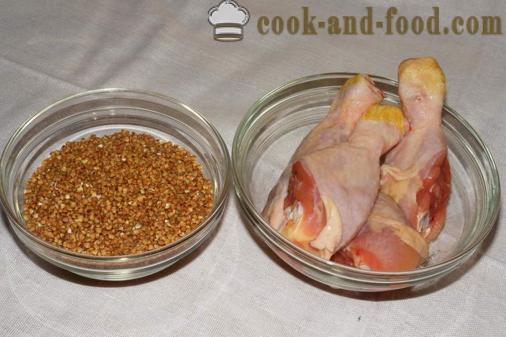 Buchweizen gebacken Huhn im Ofen - wie in dem Ofen Huhn mit Buchweizen kochen, mit einem Schritt für Schritt Rezept Fotos