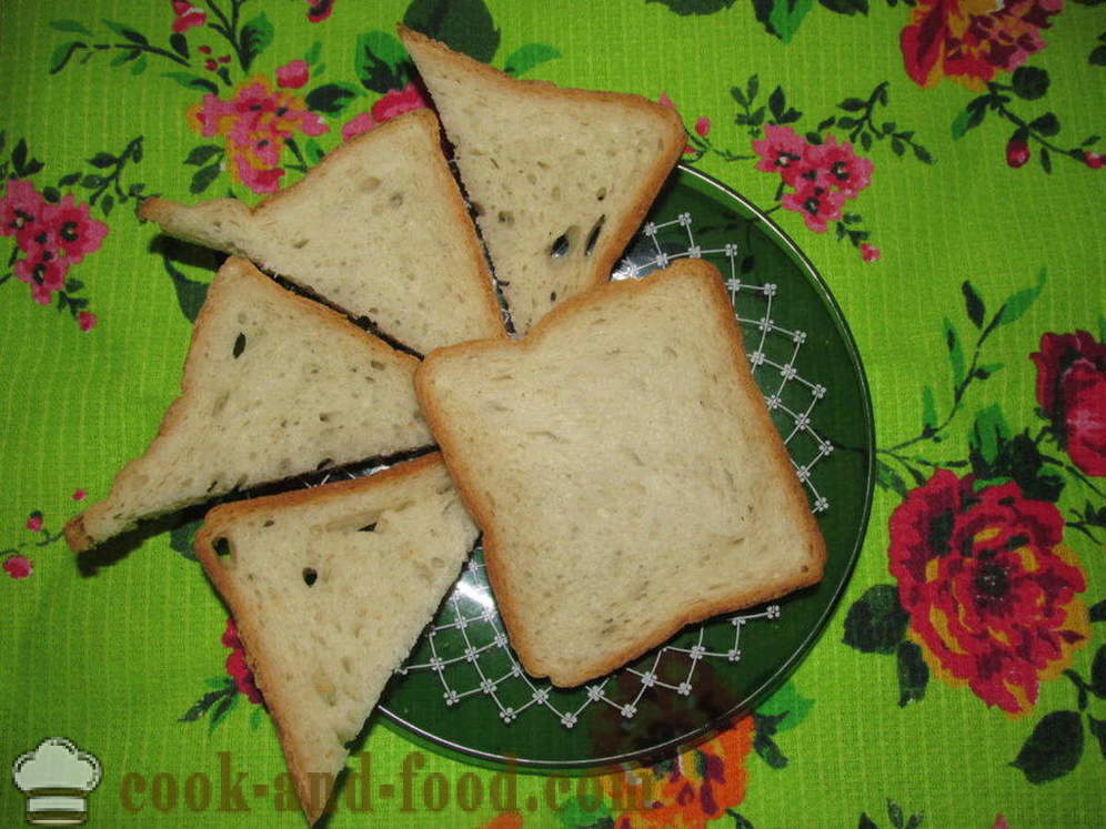 Hot Sandwiches in dem Ofen mit Wurst und Käse - wie warme Sandwiches im Ofen zu machen, mit einem Schritt für Schritt Rezept Fotos
