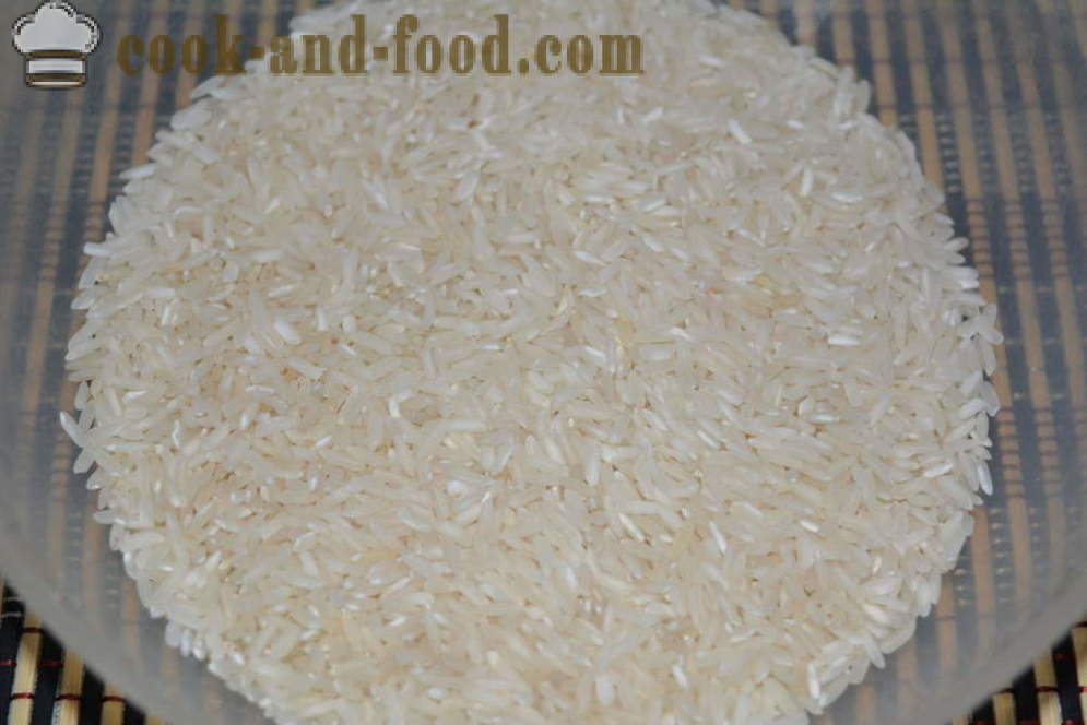 Wie kochen Reis zum Garnieren bröckelig - wie in einer Pfanne knusprig Reis kochen, einen Schritt für Schritt Rezept Fotos