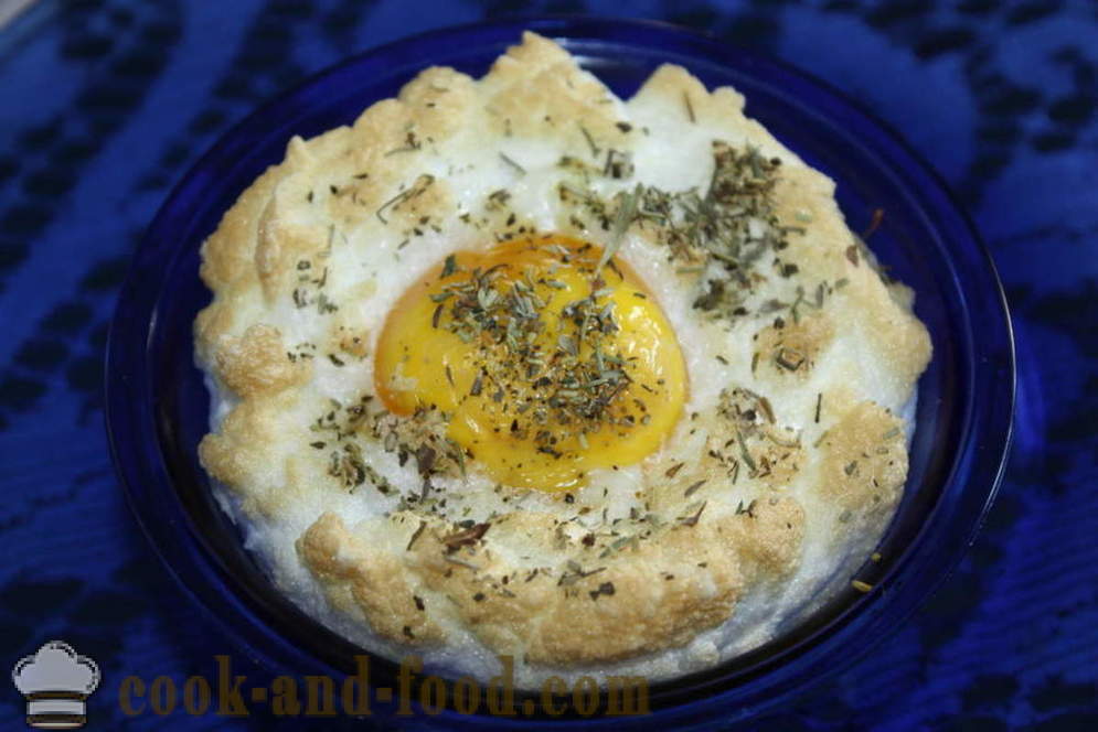 Ungewöhnliche Eier mit Käse in Dosen - wie in dem Ofen Rührei zu kochen, mit einem Schritt für Schritt Rezept Fotos