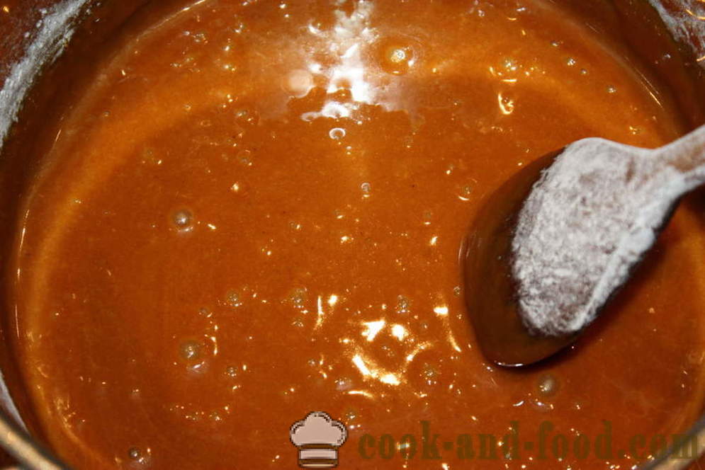 Honig choux Teig für Lebkuchen - Technologie und Methoden des Kochens, wie man einen Lebkuchenteig zu machen, einen Schritt für Schritt Rezept Fotos