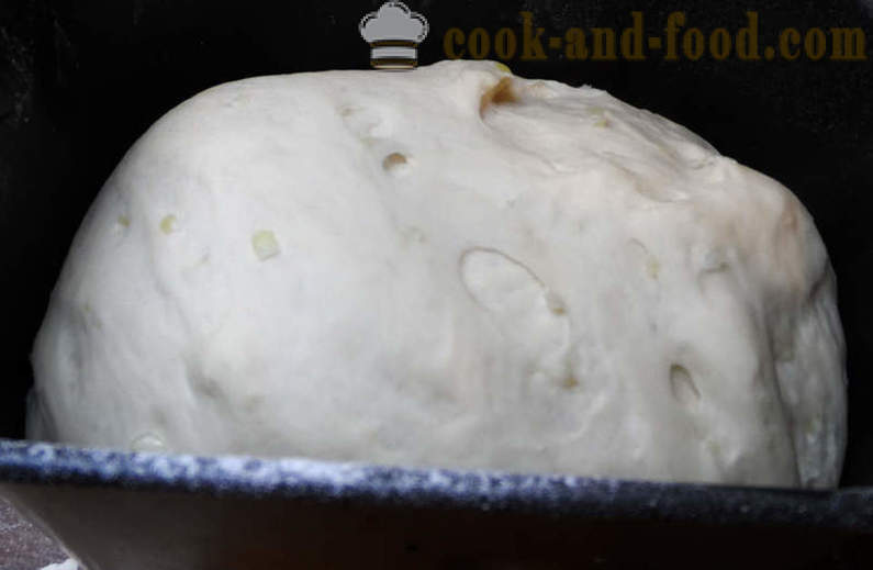 Zwiebelbrot in dem Ofen oder Zwiebelbrötchen - wie, wie Brot zu backen, Zwiebel, einen Schritt für Schritt Rezept Fotos