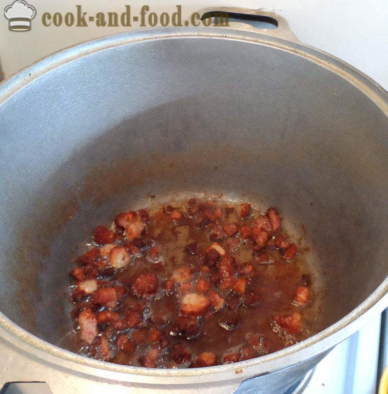 Bigus mit Kohl, Fleisch und Pilzen - wie man richtig Bigus kochen, einen Schritt für Schritt Rezept Fotos