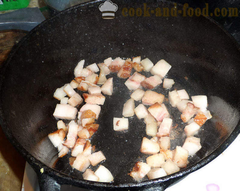 Bigus mit Kohl, Fleisch und Pilzen - wie man richtig Bigus kochen, einen Schritt für Schritt Rezept Fotos