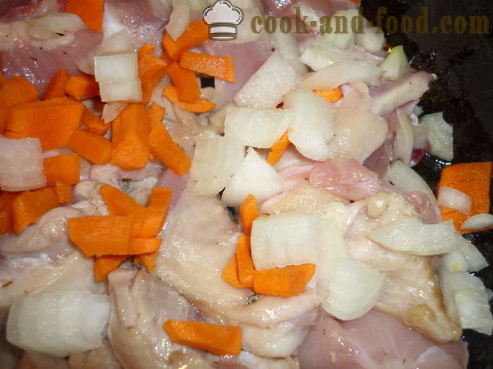 Geschmortes Hähnchen in Tomatensauce - beide sehr lecke Hühnchen Eintopf zu kochen, einen Schritt für Schritt Rezept Fotos