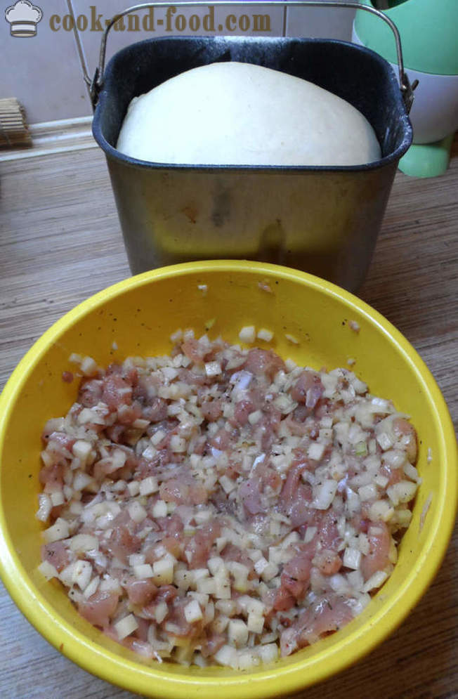 Echpochmak Tartar, mit Fleisch und Kartoffeln - wie man kocht echpochmak, Schritt für Schritt Rezept Fotos