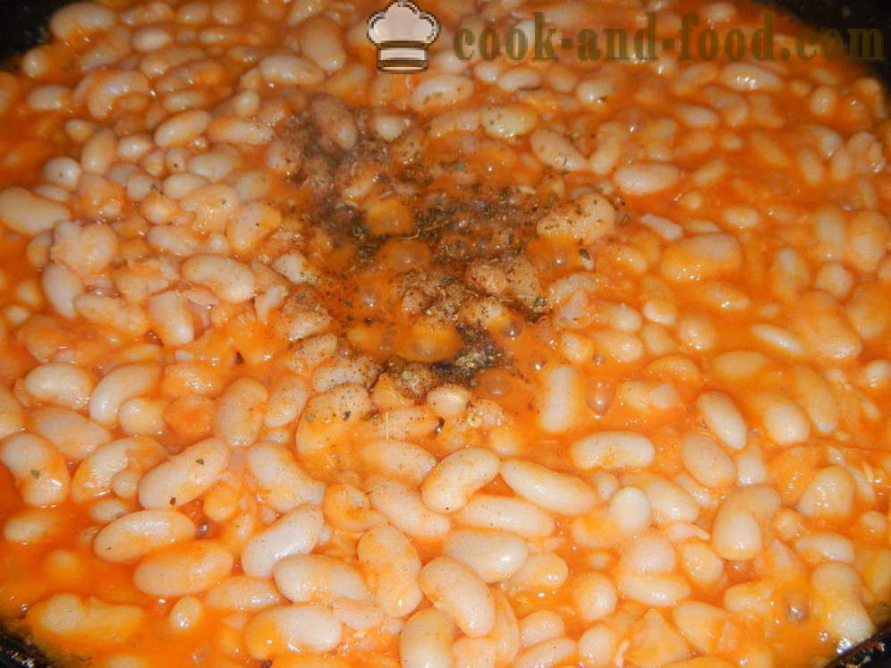 Lobio oder gebackene Bohnen in Tomatensoße - wie lobio von Bohnen zu kochen, ein Schritt nach Rezepte Fotos Schritt