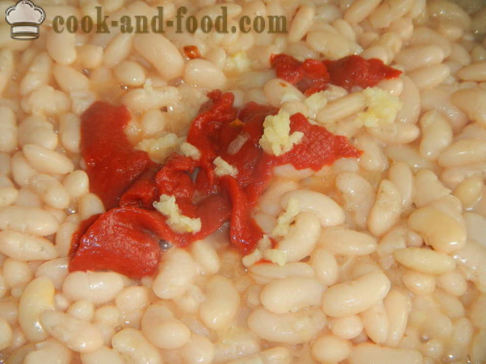 Lobio oder gebackene Bohnen in Tomatensoße - wie lobio von Bohnen zu kochen, ein Schritt nach Rezepte Fotos Schritt