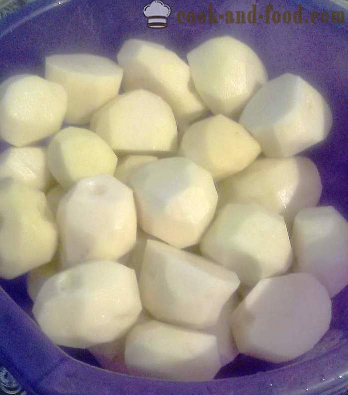 Geschmorte Kartoffeln gefüllt mit Hackfleisch - Schritt für Schritt, wie geschmorte Kartoffeln gefüllt mit Hackfleisch zu machen, das Rezepte mit einem Foto