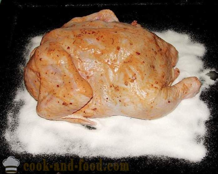 Huhn Salz in dem Ofen - wie Huhn für Salz zu kochen, einen Schritt für Schritt Rezept Fotos