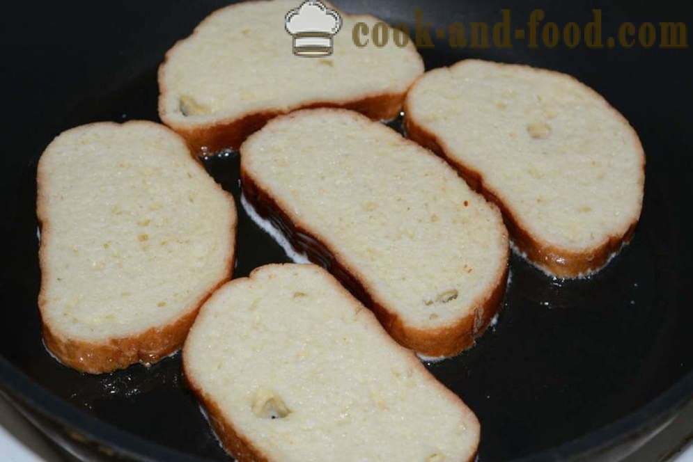 Süßes Laib Toast mit Ei und Milch in einem Topf - wie ein Laib Toasts in einer Pfanne zu machen, Schritt für Schritt Rezept Fotos