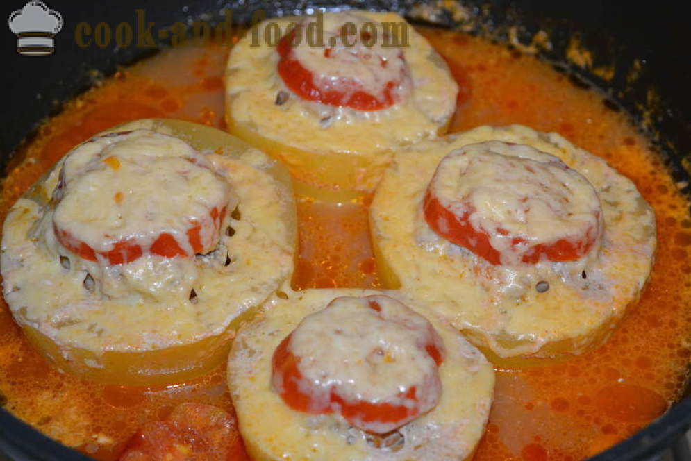 Köstliche Nest von Zucchini gefüllt mit Hackfleisch - wie Zucchini mit Hackfleisch in der Pfanne zu bereiten, einen Schritt für Schritt Rezept Fotos