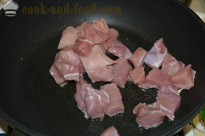 Köstliche Buchweizen mit Fleisch in einer Pfanne - wie Buchweizen-Brei mit Fleisch zu kochen, einen Schritt für Schritt Rezept Fotos