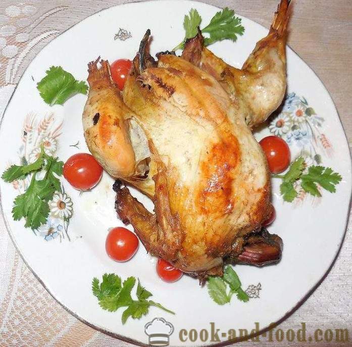 Wild Pheasant im Ofen gebacken - wie köstlich Fasanen im Hause zu kochen, das Rezept mit einem Foto