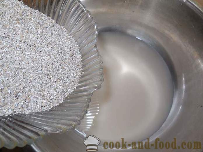 Leckere und gesundes Weizenkleie Getreide Vollkorn - wie selbst gebackenes Brot zu machen, ein einfaches Rezept und Schritt für Schritt Foto