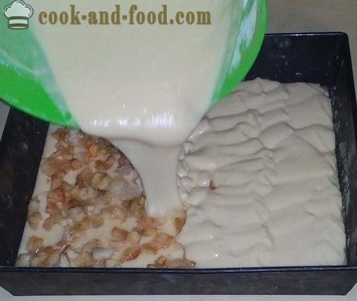 Rezept für Apfelkuchen in dem Ofen - ein Schritt für Schritt Rezept mit Fotos, wie ein Apfelkuchen mit saurer Sahne backen schnell und einfach