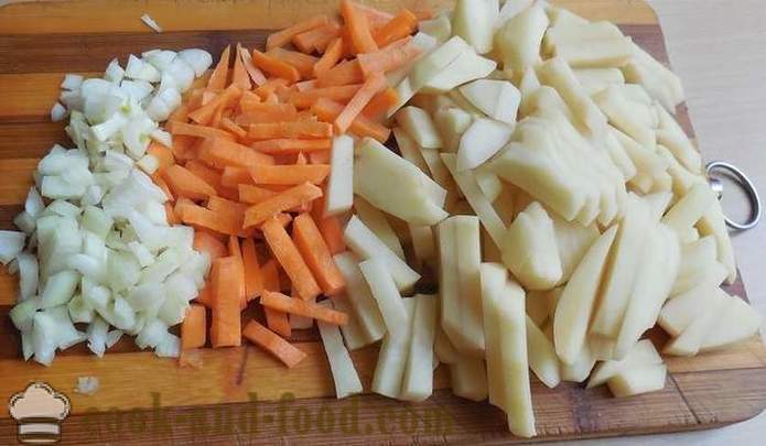 Gemüsesuppe mit Knödel - wie man kocht Suppe mit Knödeln - Omas Rezept mit Schritt für Schritt-Fotos