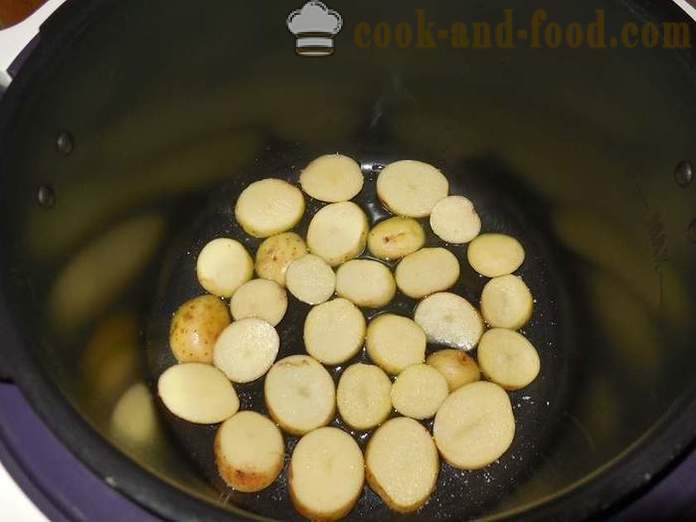 Gemüseauflauf mit Pilzen und Kartoffeln in multivarka - wie Gemüseauflauf zu kochen - Rezept mit Fotos - Schritt für Schritt