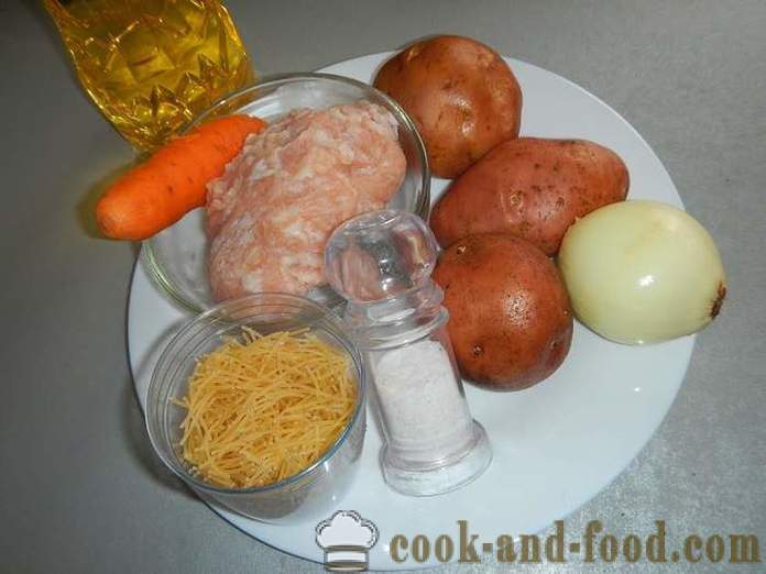 Köstliche Suppe mit Fleischbällchen und Nudeln - ein Schritt für Schritt Rezept mit Fotos, wie Suppe kochen mit Fleischbällchen