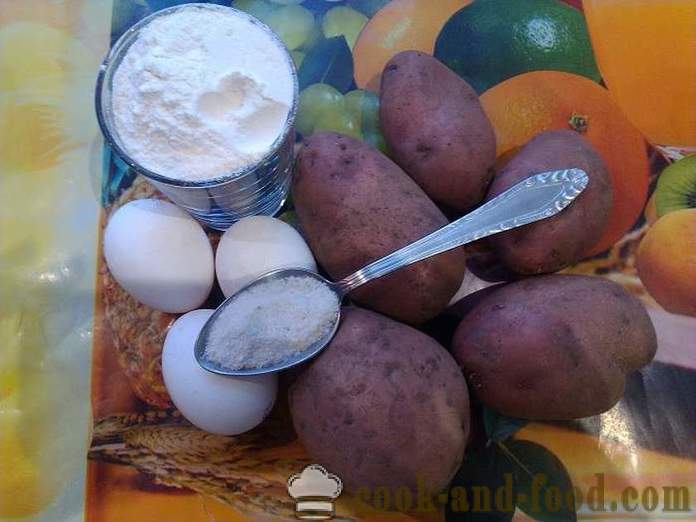 Köstliche Kartoffel-Pfannkuchen, Kartoffelpuffer aus Kartoffeln oder Kartoffelpuffer - wie Pfannkuchen zu kochen, einfach Schritt für Schritt Rezept mit Fotos.