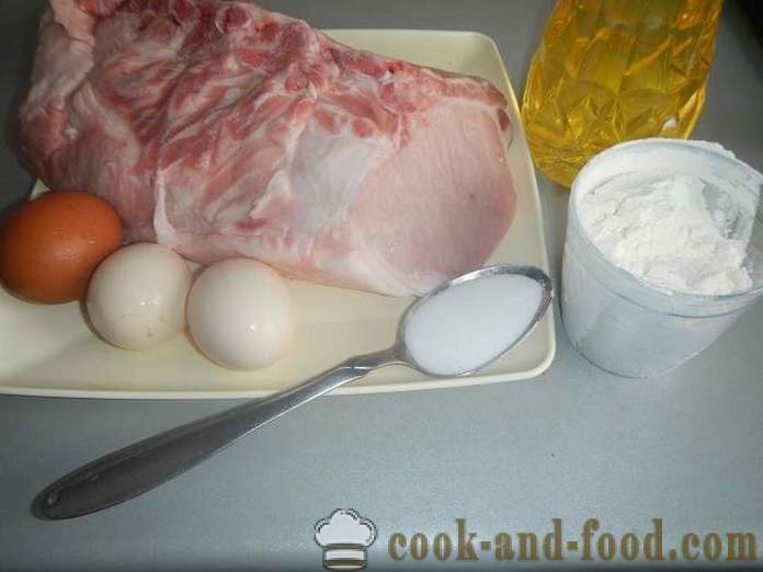 Saftige Schweinekoteletts mit Knoblauch-Sauce - wie eine saftige Koteletts, um zu kochen, einen Schritt für Schritt Rezept mit Fotos.