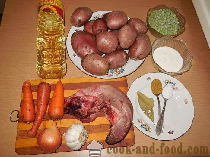 Gemüseeintopf in multivarka, mit Fleisch und Kartoffeln - wie Rindfleisch-Eintopf in multivarka zu kochen, Schritt für Schritt Rezept mit Fotos.
