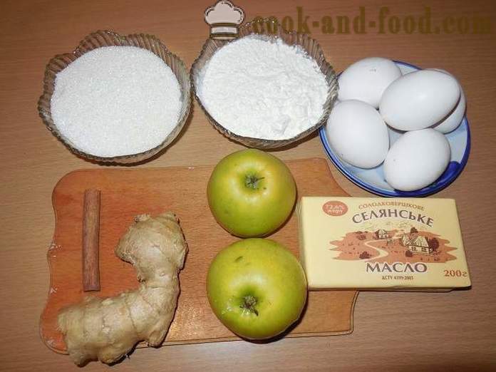 Lush Apfelkuchen in multivarka mit Zimt und Ingwer - wie in multivarka, Schritt für Schritt Rezept mit Fotos einen Apfelkuchen zu machen.