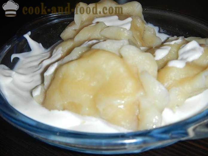 Köstliche Knödel mit Kartoffeln und saure Sahne. Wie der Knödel mit Kartoffeln kochen - Schritt für Schritt Rezept mit Fotos.