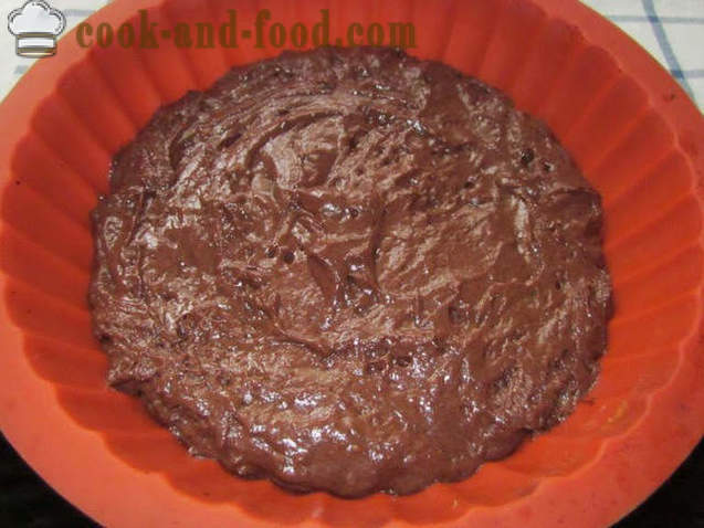 Schokoladen-Biskuitkuchen mit Kefir, ein einfaches Rezept - wie man einen Kuchen mit Kefir zu machen, ohne Eier (Rezept Fotos)