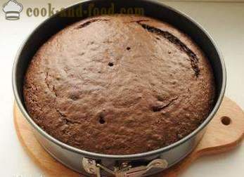 Schokoladen-Biskuitkuchen mit Kefir, ein einfaches Rezept - wie man einen Kuchen mit Kefir zu machen, ohne Eier (Rezept Fotos)