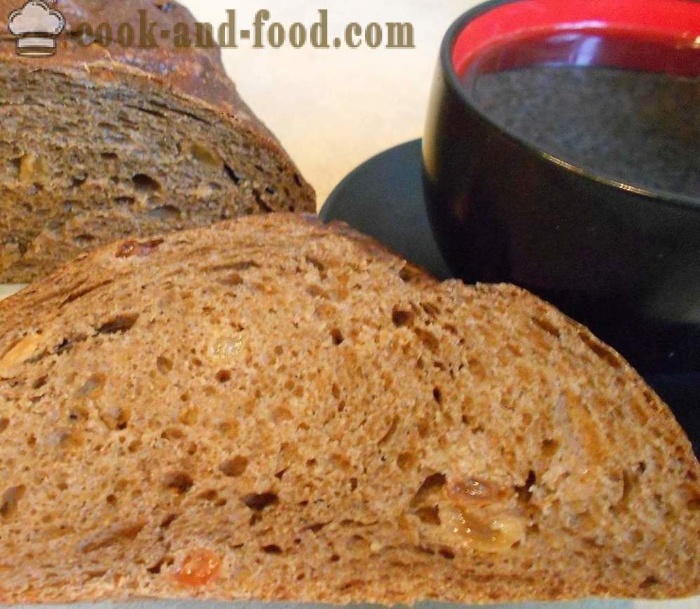 Brot ohne Hefe und Gärung Joghurt, im Ofen gebacken - Weizen - Roggen, hausgemachtes einfaches Rezept mit einem Foto