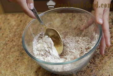 Brot ohne Hefe und Gärung Joghurt, im Ofen gebacken - Weizen - Roggen, hausgemachtes einfaches Rezept mit einem Foto