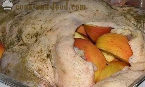 Ente mit Äpfeln, im Ofen gebacken, das Rezept mit einem Foto (Schritt für Schritt)