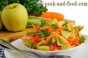 Salat mit Apfel, Sellerie und Karotten, „Spicy“, ein Rezept mit einem Foto