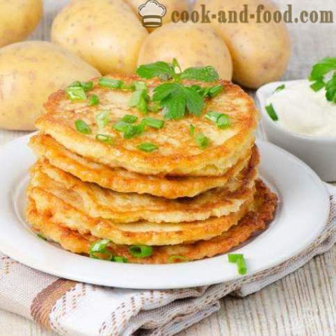 Belorussischen Küche: Pfannkuchen aus Kartoffeln - Video Rezept zu Hause