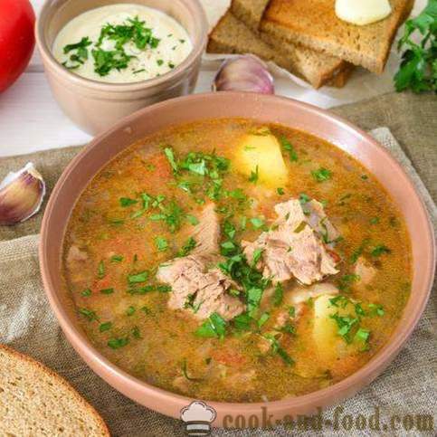 Rezept für die Suppe Kharcho zu Hause